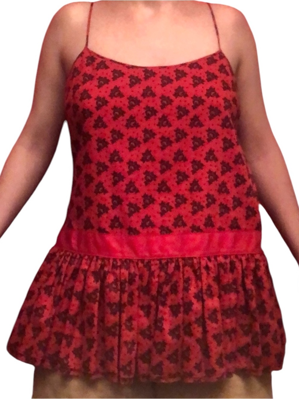 Moda International Top Black/Red Size M —#080 - Picture 3 of 16